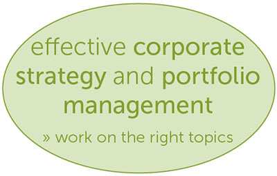 effective corporate strategy and portfolio management: 
work on the right topics